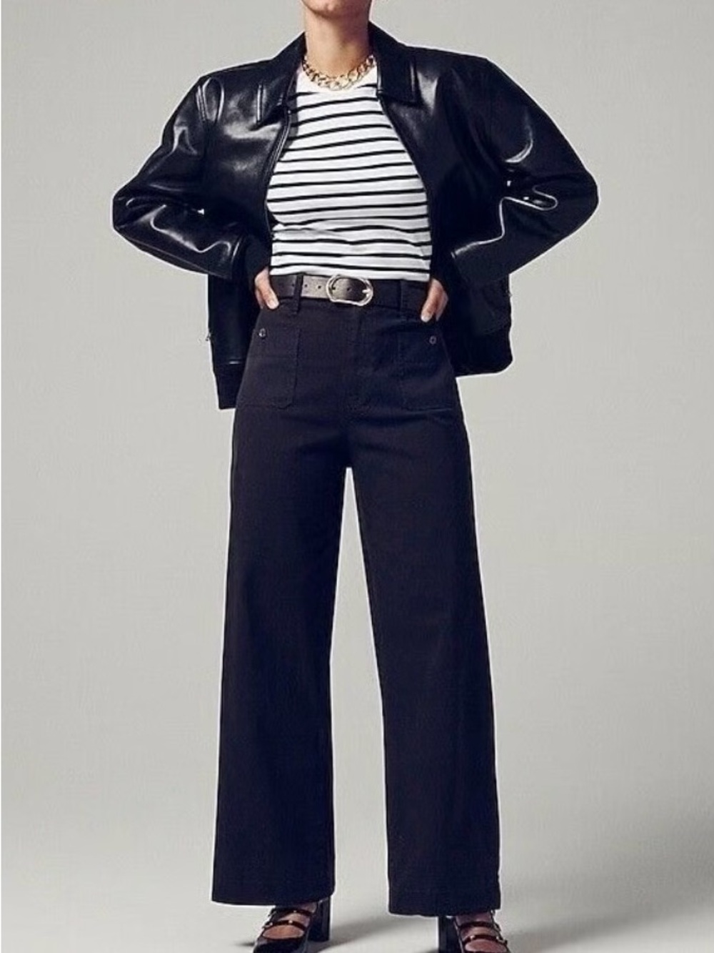 J. Crew Sailor Slim Wide-Leg Chino Pant